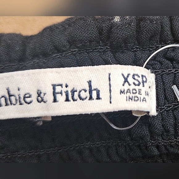 Abercrombie & Fitch Floral Hi Low Dress Black Ruffle Sundress Flower Size XSP - Picture 9 of 16